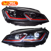 Ensemble Phares pour Volkswagen Golf 7 MK7 2013-2017 avec Direction Dynamique LED DRL Lentille Double Faisceau Bi-Xénon HID