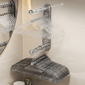 Wall Mounted Extendable <b>Clothes</b> <b>Rack</b> Rectangle 2 Layer Drying <b>Rack</b> For Balcony And Indoor Use - Product Image 2