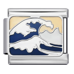 Breloque <span class=keywords><strong>italienne</strong></span> en acier inoxydable pour la fabrication de bracelets DIY, motif coquillage ange, geste de machine à écrire, chansons d'amour, compatible avec les bracelets de 9 mm - Product Image 6