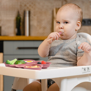 Plato de Silicona para Bebés, Tazón de Arroz con Diseño de Mariposa, <span class=keywords><strong>Vajilla</strong></span> de Dos Piezas de Grado Alimenticio - Product Image 3