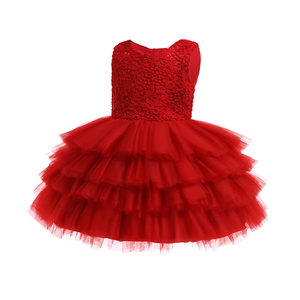 Bambino <span class=keywords><strong>Vestito</strong></span> Operato Neonato Delle Ragazze Della Principessa <span class=keywords><strong>Rosa</strong></span> Vestiti Da Partito Senza Maniche Commercio All'ingrosso Baby Girl Battesimo Abito Abito Bianco - Product Image 6