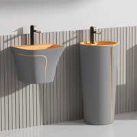 Vente chaude Sanitaire Salle De Bains Ensemble Cuvette De Toilette Piédestal Mur Accroché Bassin P-trap S-trap Ensembles De Toilette