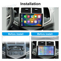 Autoradio lecteur de voiture pour Chevrolet Aveo Sonic 2011-2013 navigation GPS avec cadre WIFI 9 pouces unité principale stéréo Android 13