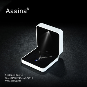 Bracelet Luxury Gift Earring Jewelry <strong>Box</strong> <strong>White</strong> Ring <strong>Jewellery</strong> Boxes With Light - Product Image 6