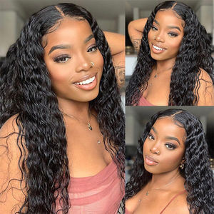 Vente en gros pas cher 40 pouces cheveux humains vietnamiens <span class=keywords><strong>Afro</strong></span> Deep Wave V Part perruques Blonde 360 Full Hd Full Lace Front livraison gratuite - Product Image 5