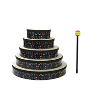 Wholesale YONGXIN HD8-1c Orff Musical Percussion Instrument 8-Inch Metal & Wood Hand Drum Toy Ground Drum 2 Sticks Educational