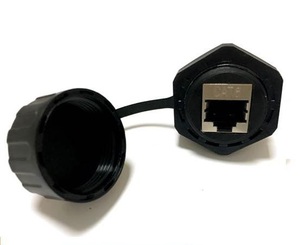 <span class=keywords><strong>Conector</strong></span> RJ45 Blindado para Montaje en Panel, Resistente al Agua IP67 - Product Image 1