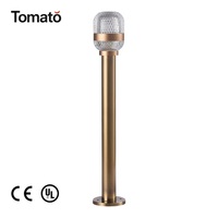 Lampadaire LED de jardin étanche IP65, motif vintage, verre, lampe de chemin extérieure pour la décoration paysagère de villa