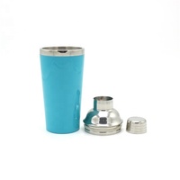 Mélangeur à Double paroi en plastique, batteur, 450ml/16oz, couleur bleue, en acier inoxydable, outils pour boissons Cocktail, Mojito Martini