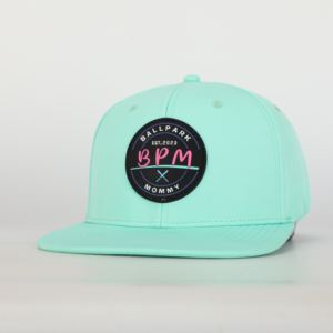 High Quality 6 Panel Custom <b>Golf</b> Fitted <b>Hat</b> Flat Brim Rubber Patch <b>Waterproof</b> Polyester Stylish Performance Outdoor Beach - Product Image 1