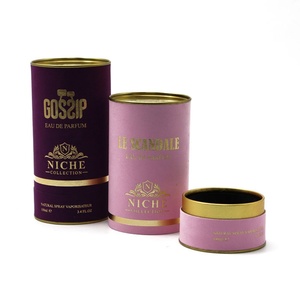 Biodegradable Custom Luxury High Quality Perfume Gift <b>Set</b> Packaging Cylindrical Paper Tube Packaging for Fragrance Products - Product Image 6