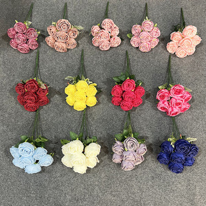 Bouquet de roses royales artificielles à 7 têtes, en soie, pour mariage, décorations, accessoires de photographie en extérieur, décoration intérieure - Product Image 2