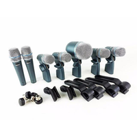 Kit de microphones professionnels Beta DMK7 pour batterie 7 pièces, micros pour ampli basse, toms, caisse claire, ensemble de micros pour batterie pour la scène