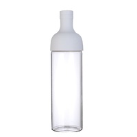 Botol borosilikat tinggi 450ml, botol teh dan buah dingin dengan penyaring