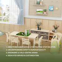 Ensemble de tables et de chaises préscolaires en bois écologiques Hikeylove, design Montessori pour les salles de classe des écoles et des jardins d'enfants