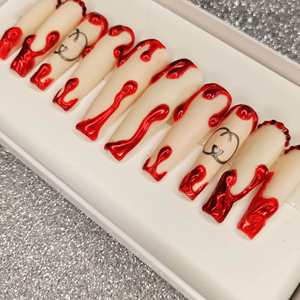 En gros personnaliser ongles artificiels XXL presse <span class=keywords><strong>sur</strong></span> ongles cils ensembles designer fait à la main acrylique presse <span class=keywords><strong>sur</strong></span> ongles boîte d'emballage - Product Image 5