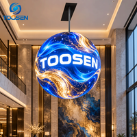 TOOSEN P1.5 P1.8 P2 Layar LED Globe Berdiri Sendiri Full Color 7680Hz Video Wall LED Indoor untuk Branding Resepsi Hotel