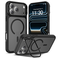 Étui de protection magnétique en aluminium de qualité militaire TPU+PC avec béquille, protection précise de l'appareil photo, toucher agréable, plus épais, antichoc