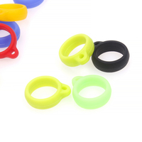Accessoires de lanière d'anneau de silicone anti-perte de 13mm support de cercle coloré de silicone pour stylos
