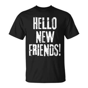 T-shirt « Hello New Friends First Day » pour la rentrée scolaire – Catégorie de produits promotionnels - Product Image 1