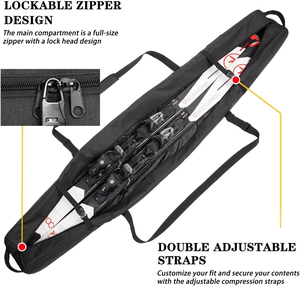 <span class=keywords><strong>Sac</strong></span> de <span class=keywords><strong>ski</strong></span> rembourré avec fermeture à glissière verrouillable 600D Tissu Oxford pour skis 175 - 190cm - Product Image 5