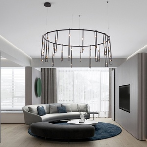 SKD Sunsir Creative Nouvelle Suspension Nordique Hôtel De Luxe Éclairage Chambre Hall Led Lustre - Product Image 5