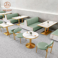 Ensemble de meuble rond en marbre pour café et restaurant, canapé, stand, chaise et table pour restaurant, café