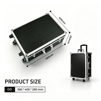 Valise à outils en aluminium sur mesure avec roulettes, robuste et légère, pour le transport d'équipements, avec mousse de protection antichoc