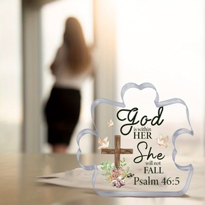 Puzzle créatif en blocs acryliques pour pasteur hommes femmes touchant <span class=keywords><strong>Proverbe</strong></span> sculpture plaque de bureau de mariage-pour les anniversaires de Thanksgiving - Product Image 3