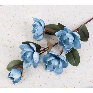 กิ่งดอกไม้ประดิษฐ์ EVA แมกโนเลีย 5 หัว ยอดนิยม สำหรับตกแต่งบ้าน งานแต่งงาน ดอกไม้ประดิษฐ์ EVA ซิมบิเดียม - Product Image 2