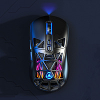 Souris de jeu G17 ergonomique pour droitier, légère, design ajouré, sans fil 2,4 GHz, trois modes, RGB, capteur PMW3325, USB/Type-C, 10000 DPI