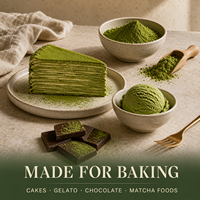 HENGZHI Matcha Cup Bubuk Matcha Bubuk Teh Hijau Campuran Minuman untuk Minuman Teh Susu, Minuman Kafe, dan Bahan Dessert