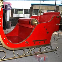 Grande décoration de Noël pour l'extérieur Grand traîneau du père Noël Renne pour l'affichage des vacances Décoration élégante de traîneau de Noël