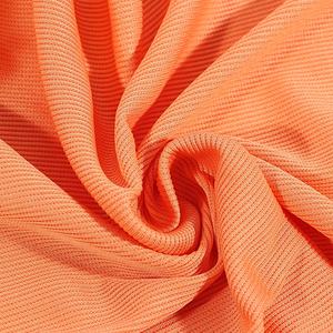 腾辉定制有机多色橙色100%涤纶斜纹速干2*2罗纹面料，用于女童服装-厂家直供 - Product Image 2