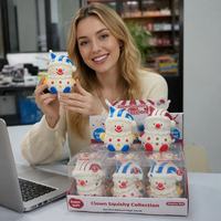 Jouet Squishy Clown Géant à Rebond Lent en TPR, Doux au Toucher, Anti-Anxiété, à Presser, Fidget, Cadeau de Noël pour Enfants, Soulagement du Stress