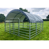 4M/6M/8M Prefab Boerderij Veehouderij Draagbare Rundergeitenbloementent Dierenasielen Voor Paarden Honden Schapen Met Schuildak