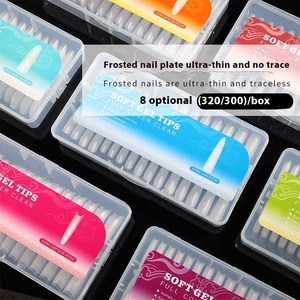 <span class=keywords><strong>ICEQUEEN</strong></span> 320 Stück Nahtlose ABS Luxus Press-on Nägel Matt Lang Quadratisch Vollständige Abdeckung Ohne Polieren Salon Künstliche Fingernägel - Product Image 3
