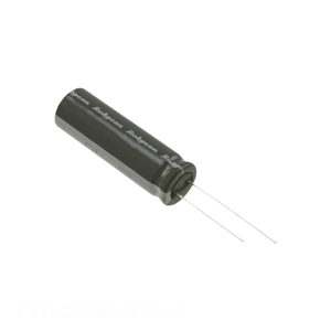 Distribuidor Autorizado: Condensador de Orificio Pasante CAP ALUM 6800UF 20% 6.3V RADIAL 6.3YXG6800M12.5X40 6800 uF - Product Image 1