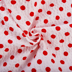Bán Buôn Chất Lượng Cao 100% Bông 78gsm Trọng Lượng Nhẹ Dệt Dot In Muối Shrank Nhăn Vải Cho Túi Xách Chàng Trai Và Cô Gái Trang Phục - Product Image 4