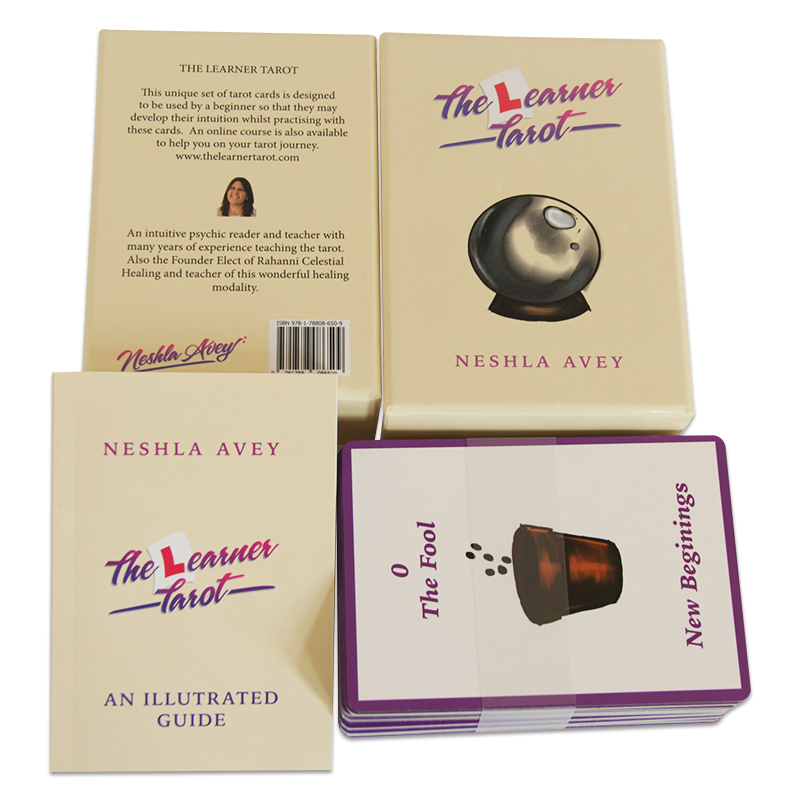 Пользовательская печать-подтверждение-недорогие карты с терминалом с 3 картами Таро с бумажным руководством