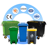 Poubelle en plastique HDPE pour l'extérieur 120L/240L/360L Public Street Medical Mobile/Déchets/Wheelie/Trash Poubelle en plastique avec pédale