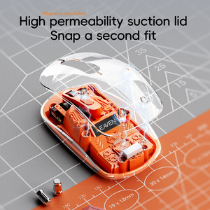 Q7 cho <span class=keywords><strong>bluetooth</strong></span> trong suốt Chuột chơi game nhẹ Ergonomic thiết kế không dây siêu mỏng và im lặng cho các thiết bị Apple - Product Image 3