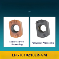 Outils de coupe LPGT010210ER-GM, plaquettes de fraisage CNC indexables en carbure à alimentation élevée pour l'acier inoxydable et les alliages résistants à la chaleur