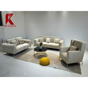 Set di Divani di Lusso Moderni in Tessuti Confortevoli di Alta Gamma, Arredamento per <span class=keywords><strong>Soggiorno</strong></span> 1+2+3 Posti in Stile Europeo - Product Image 2