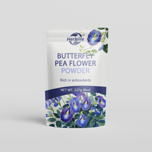 OEM/ODM Polvo de Flor de Guisante Mariposa Orgánico de Venta Caliente, Adaptógeno Crudo Culinario, Colorante Azul Vegano, Apoyo Antioxidante - Product Image 1
