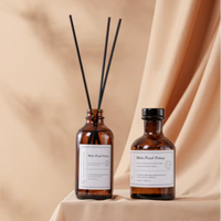 Diffuseurs à roseaux en verre sans BPA de 100 ml pour la maison et le bureau avec huiles parfumées DIY – Diffuseur de liquide aromatique écologique