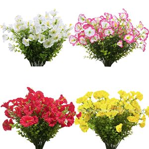 Fleurs artificielles en plastique et soie, imitation sentesse, eucalyptus, gloire du matin, fleur trompette, pour décoration de maison et mariage, printemps - Product Image 5