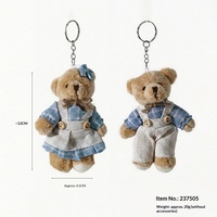 Nouvelle Peluche Ours Couple en Coton, Pendentif Porte-clés pour Sac, Poupée de Machine à Pinces, Rembourrage en Coton PP, Cadeaux