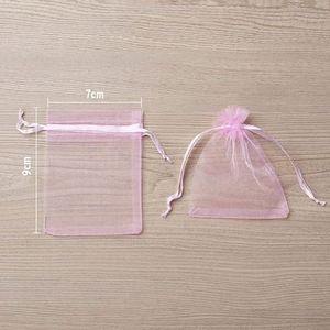 Baby <b>Shower</b> Gift 4x6 Organza <b>Bags</b> Drawstring Mesh Jewelry Pouches Sheer Mesh Wrap for Baby <b>Shower</b> Wedding Party Favor Bulk RTS - Product Image 3