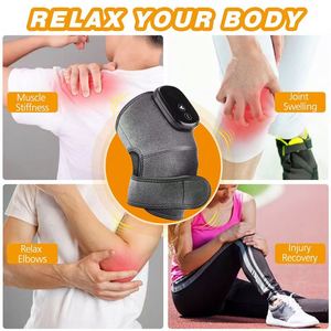 Electric <b>Wireless</b> USB Rechargeable Knee Massager <b>Heating</b> Touch Panel 3000mAh Battery Compression Sleeve Running/Weightlifting - Product Image 2